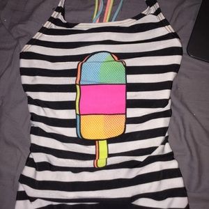 Stripped popsicle baithing suit